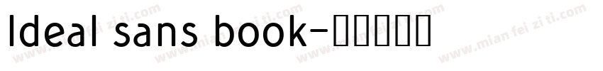 ldeal sans book字体转换